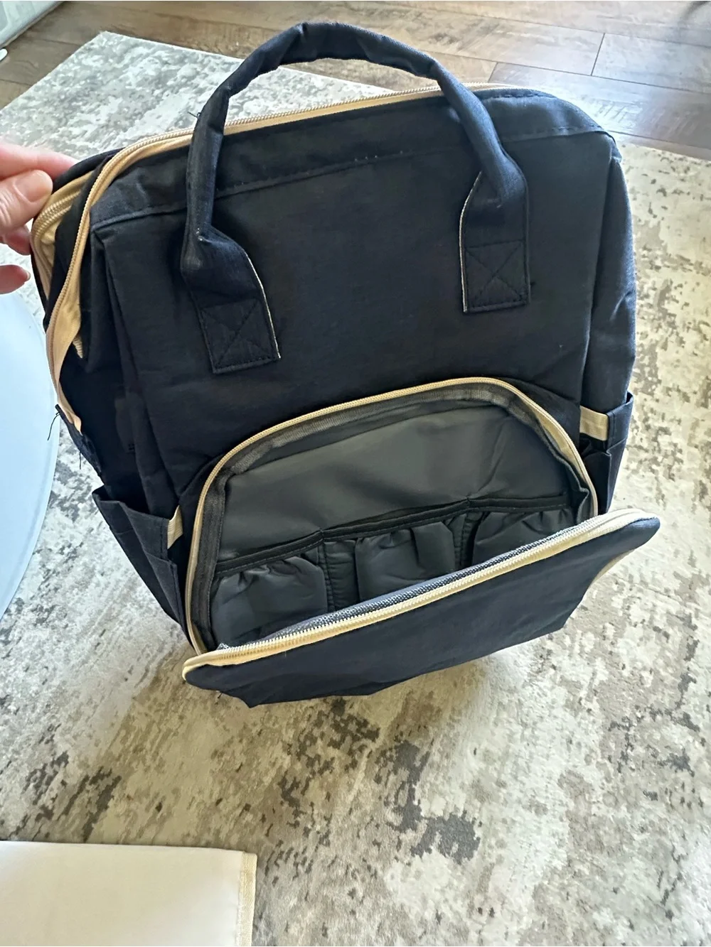 Moms And Dads Navy Blue Baby Backpack Diaper Bag
